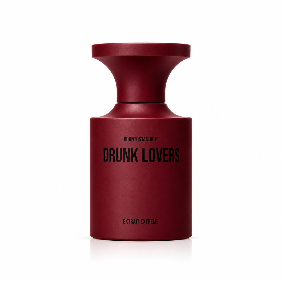 Drunk Lovers Extrait Extrême de Born to Stand Out, extrait extrême 50 ml, flacon de face sur fond blanc.