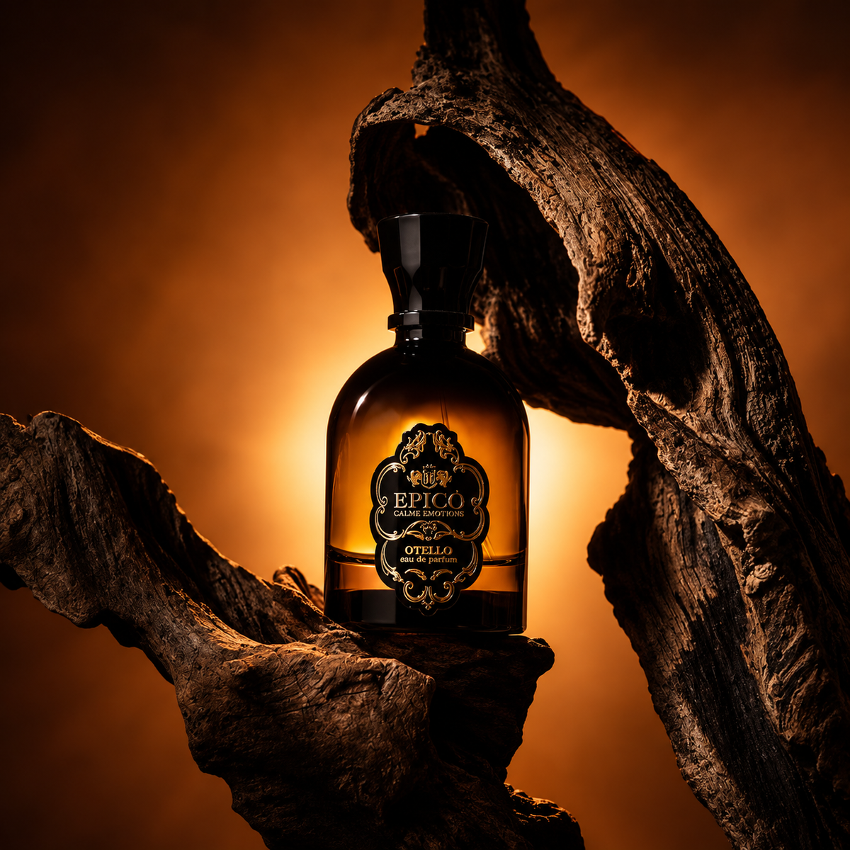 Otello d'Epicò, eau de parfum 100 ml, flacon en mise en scène.