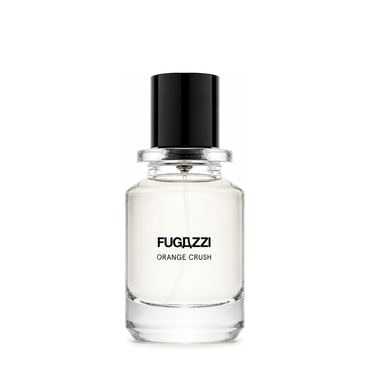 Orange Crush de Fugazzi, extrait de parfum 50 ml, flacon de face sur fond blanc.