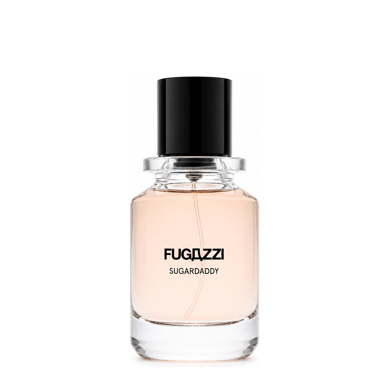 Sugar Daddy de Fugazzi, extrait de parfum 50 ml, flacon de face sur fond blanc.