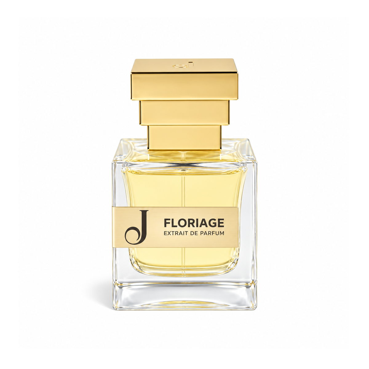 Floriage de Jupilò, extrait de parfum 50 ml, flacon de face sur fond blanc.