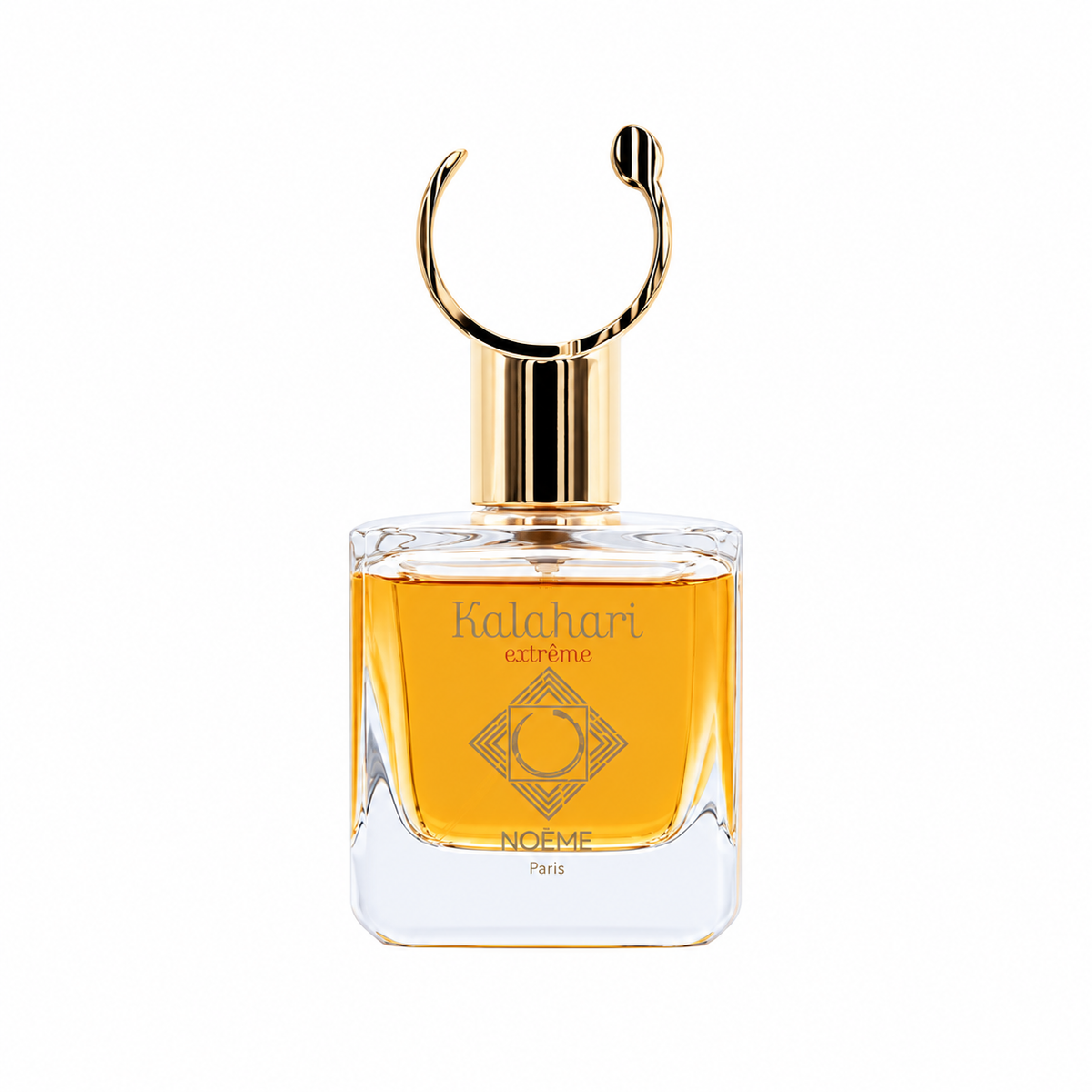 Kalahari Extrême de Noème Paris, eau de parfum 100 ml, flacon de face sur fond blanc.