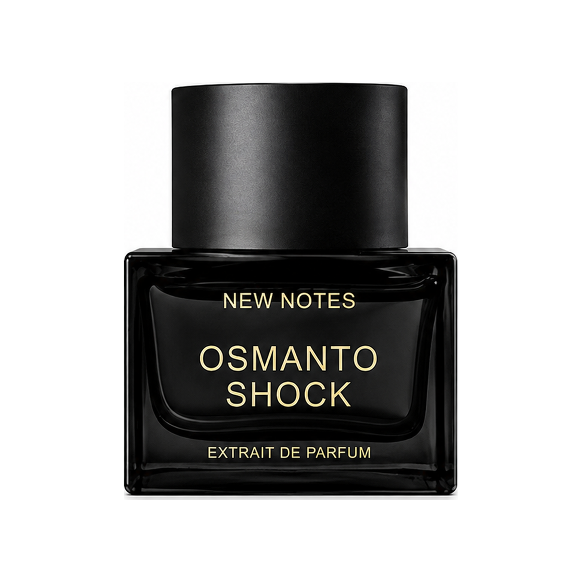 Osmanto Shock de New Notes, extrait de parfum 50 ml, flacon de face sur fond blanc.