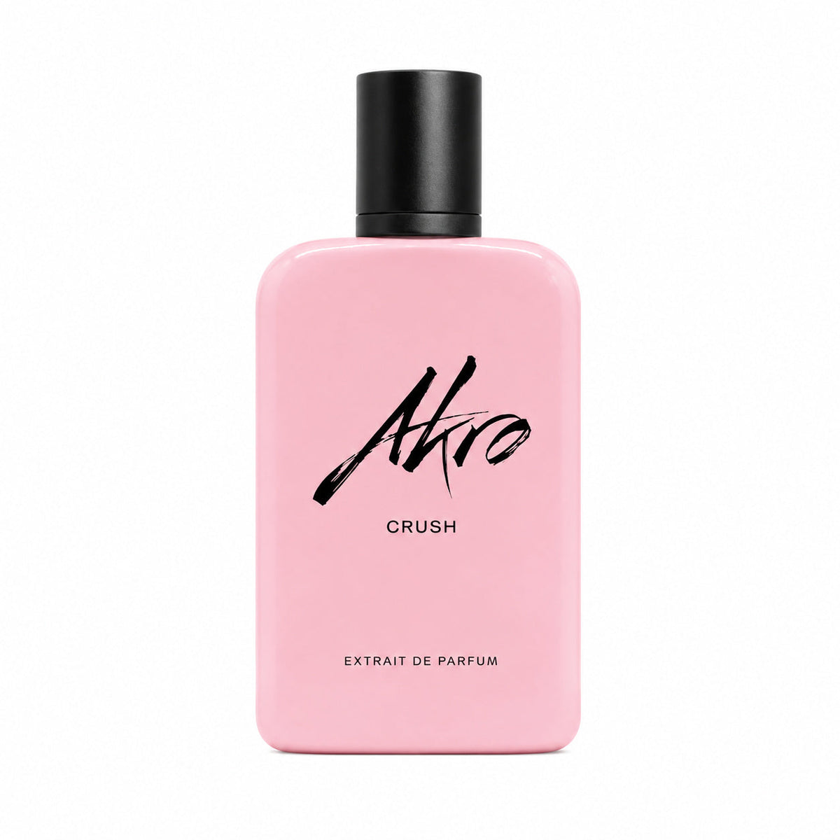 Crush d'Akro, eau de parfum 100 ml, flacon de face sur fond blanc.