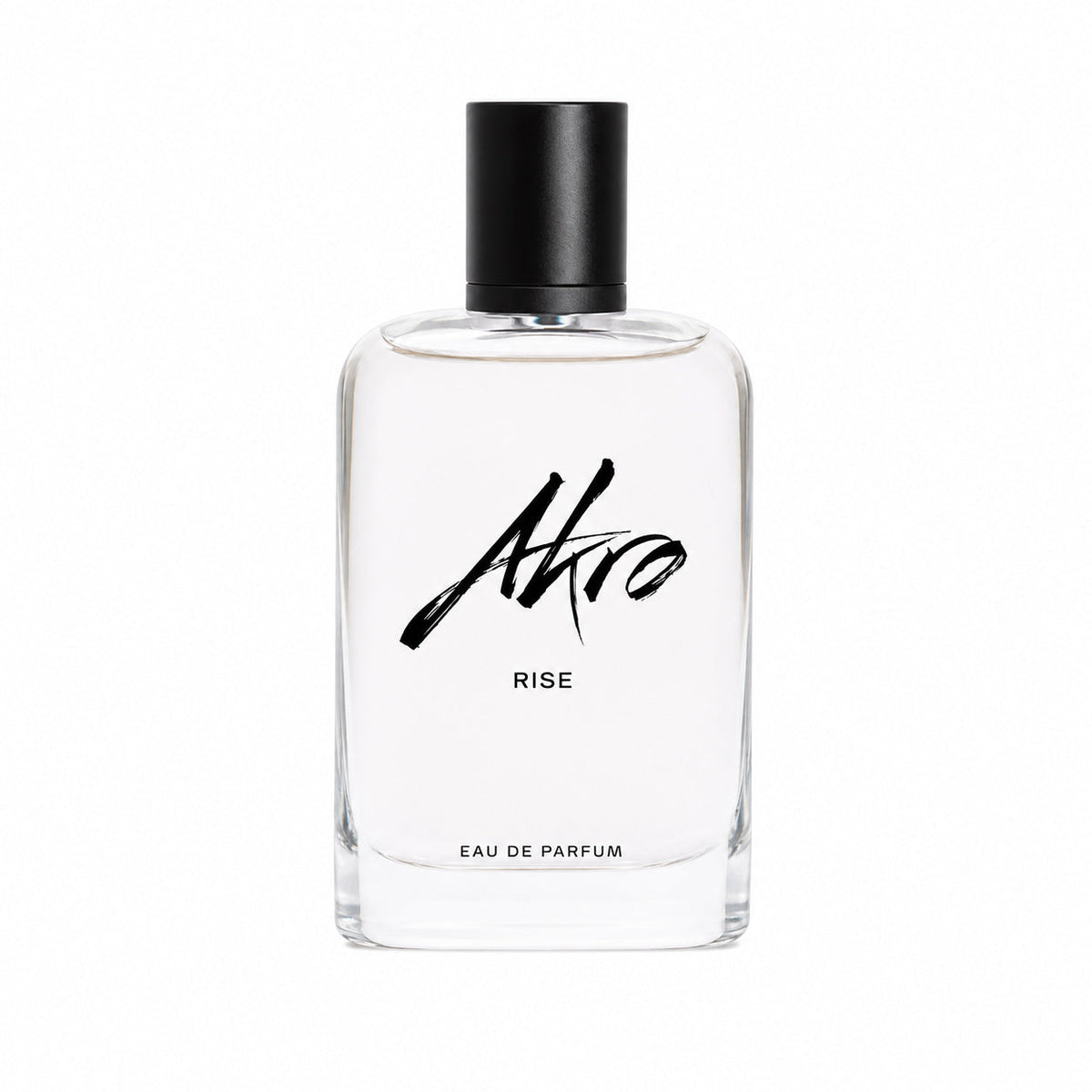 Rise d'Akro, eau de parfum 100 ml, flacon de face sur fond blanc.
