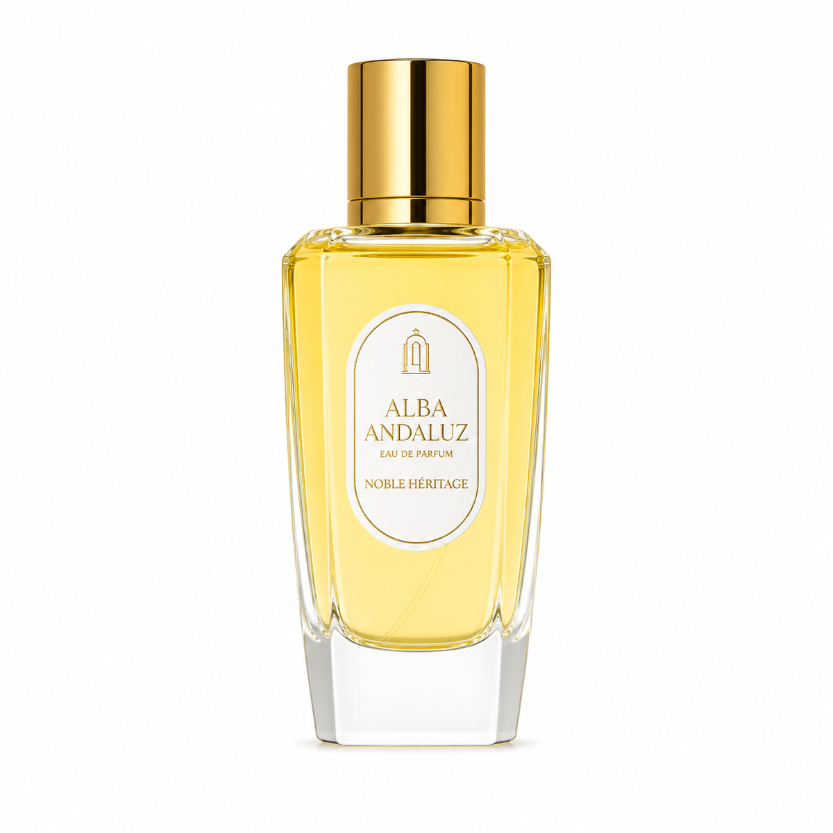 Alba Andaluz de Noble Heritage, extrait de parfum 100 ml, flacon de face sur fond blanc.
