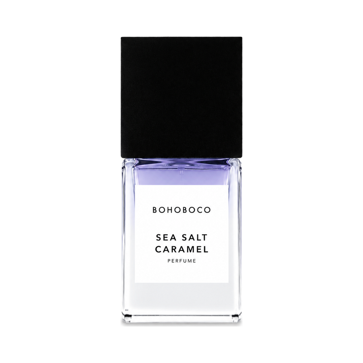 Sea Salt Caramel de Bohoboco, eau de parfum 50 ml, flacon de face sur fond blanc.