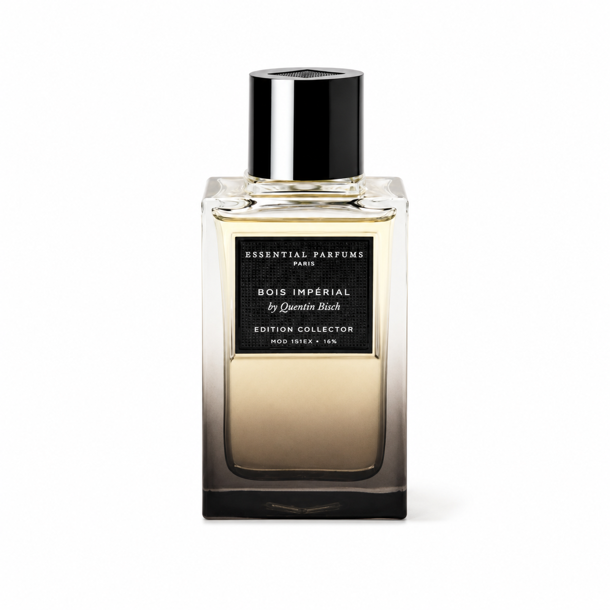 Bois Impérial Édition Collector d'Essential Parfums, extrait de parfum 100 ml, flacon de face sur fond blanc.