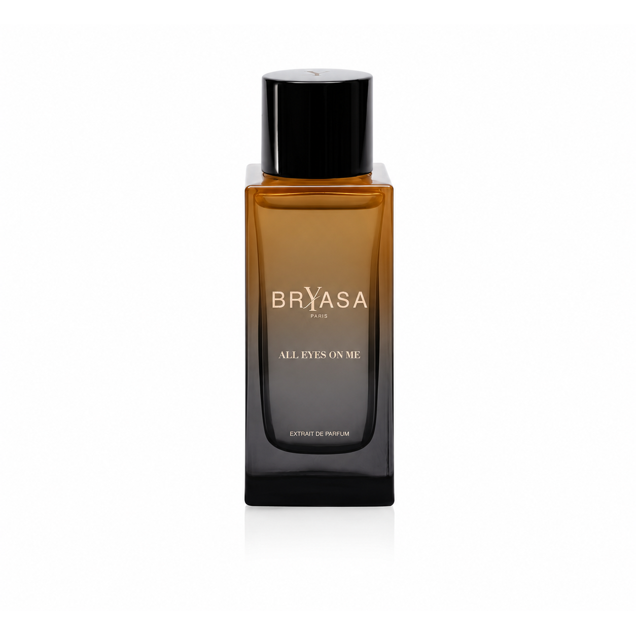 All Eyes On Me de BRYASA, extrait de parfum 50 ml, flacon de face sur fond blanc.