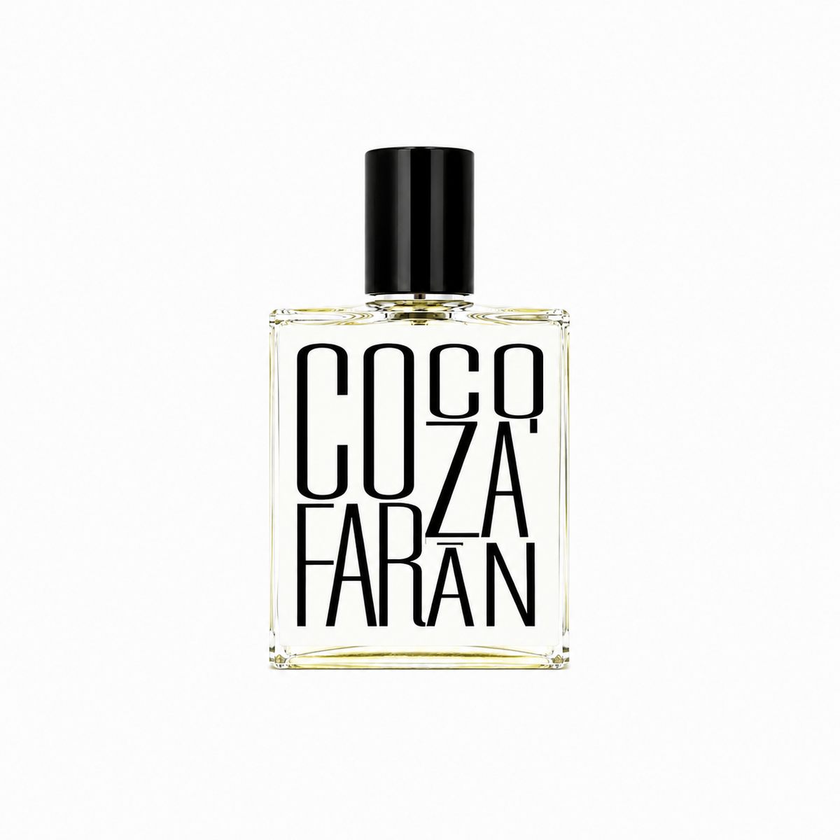Coco Za'faran d'Indices Parfums, eau de parfum 50 ml, flacon de face sur fond blanc.