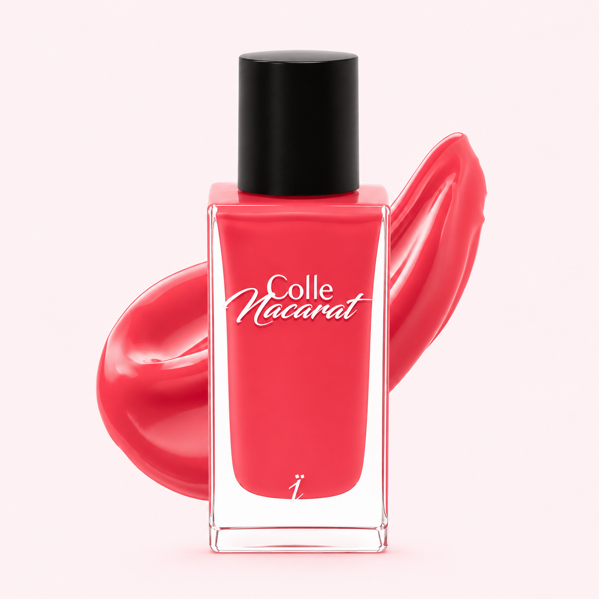 Colle Nacarat de YZKÏNE, extrait de parfum 50 ml, flacon en composition artistique rose nacarat.
