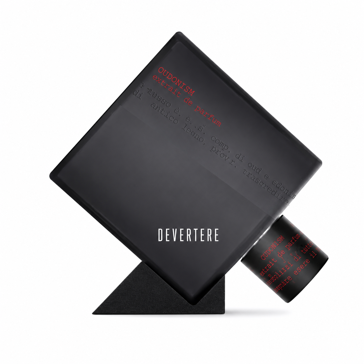 Oudonisme de Devertere, extrait de parfum 75 ml, flacon de face sur fond blanc.