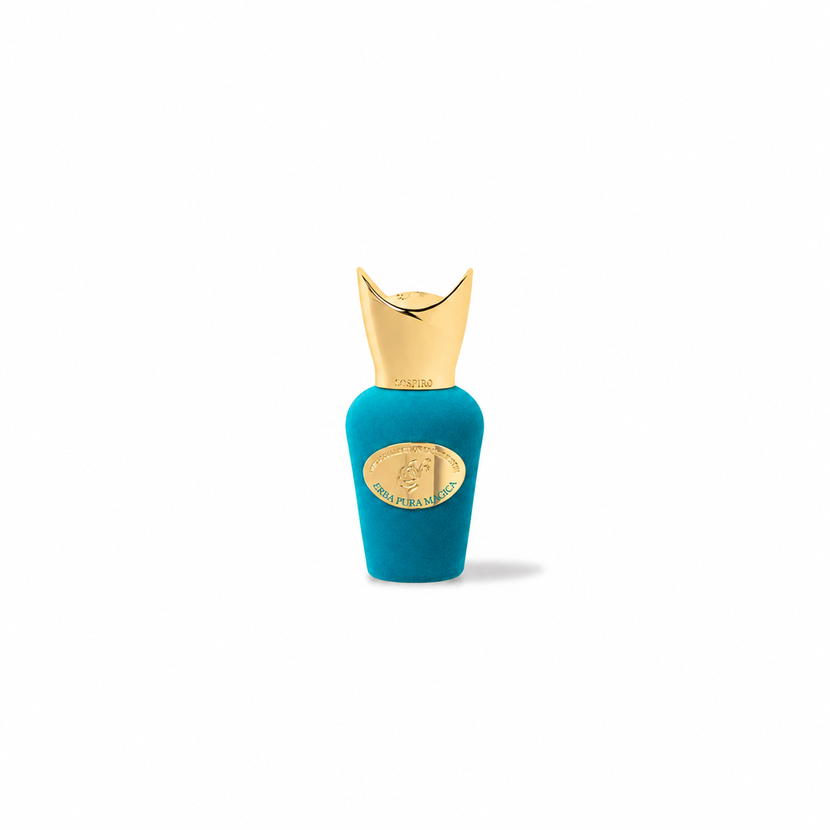 Erba Pura Magica de Sospiro, eau de parfum 15 ml, miniature de face sur fond blanc.