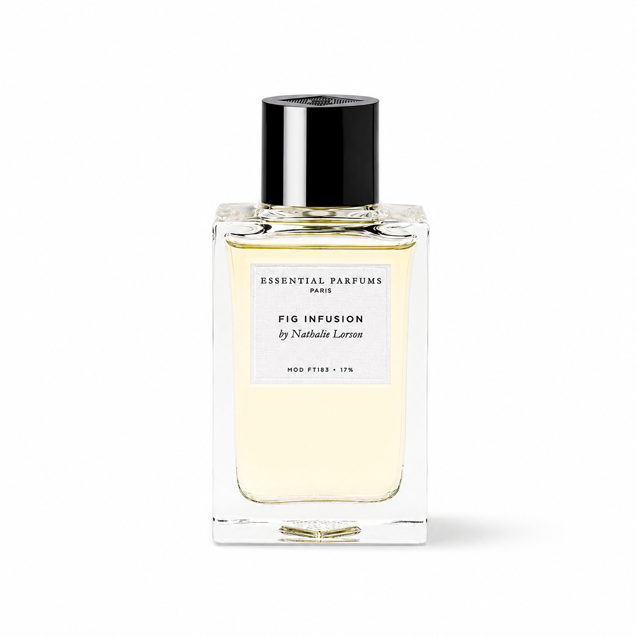 Fig Infusion d'Essential Parfums, eau de parfum 100 ml, flacon de face sur fond blanc
