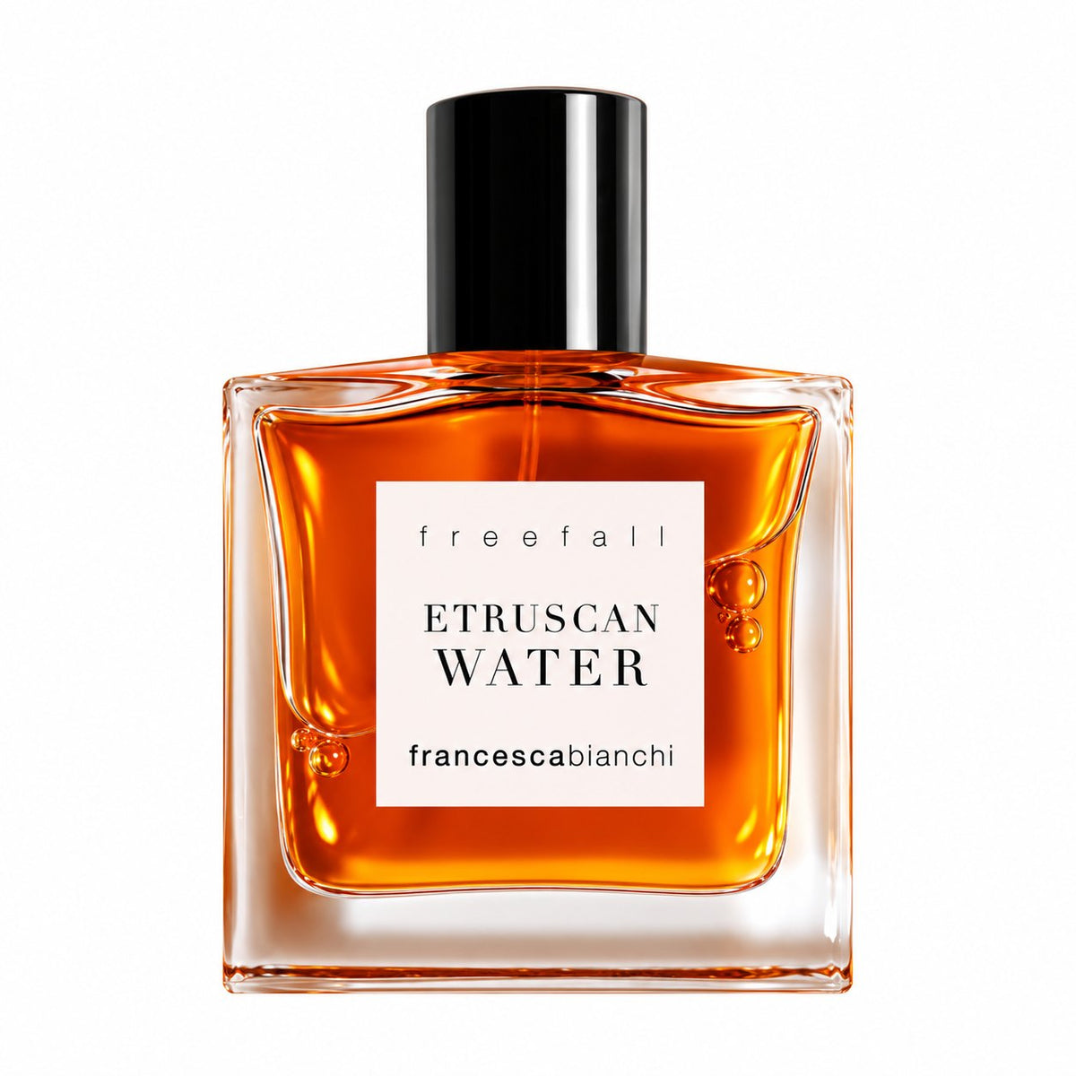 Etruscan Water de Francesca Bianchi, extrait de parfum 30 ml, flacon de face sur fond blanc.