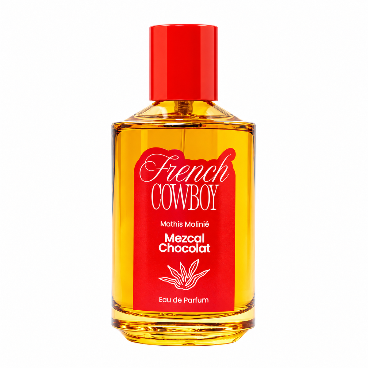 Mezcal Chocolat de French Cowboy, eau de parfum 100 ml, flacon de face sur fond blanc.