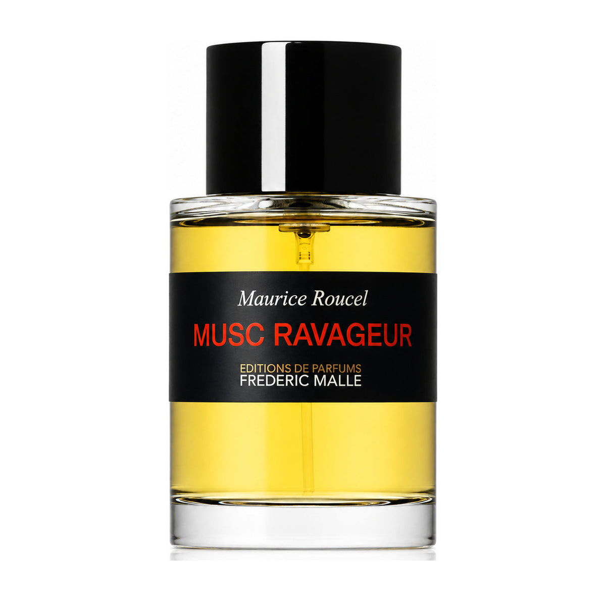 Musc Ravageur de Frédéric Malle, eau de parfum 100 ml, flacon de face sur fond blanc.