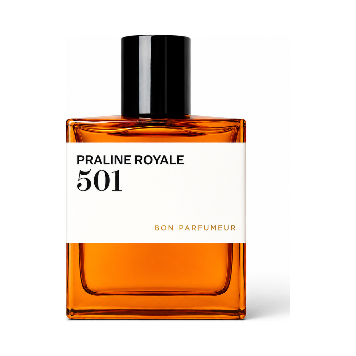 501 Praline Royale de Bon Parfumeur, eau de parfum 100 ml, flacon de face sur fond blanc.