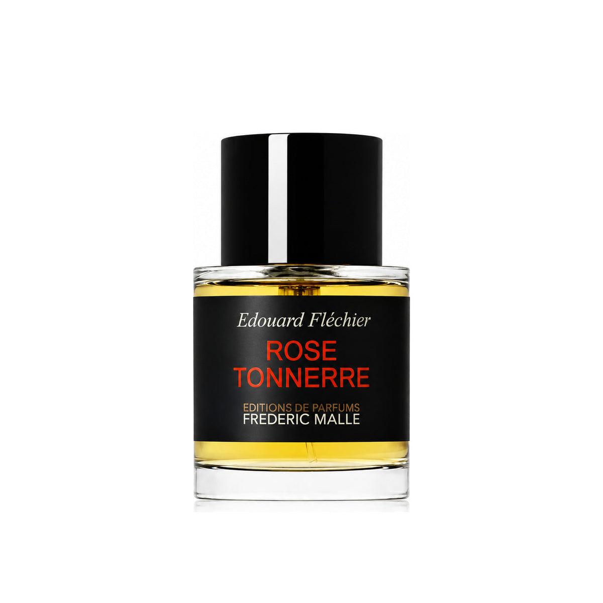 Rose Tonnerre de Frédéric Malle, eau de parfum 50 ml, flacon de face sur fond blanc.