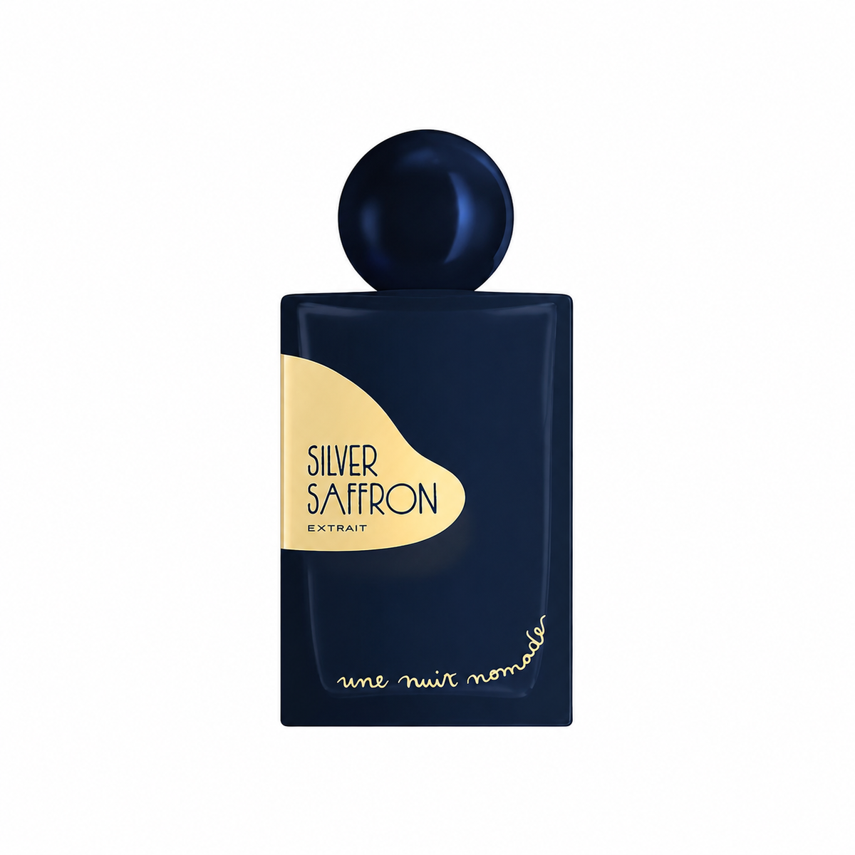 Silver Saffron Une Nuit Nomade Extrait de Parfum 50 ml flacon sur fond blanc