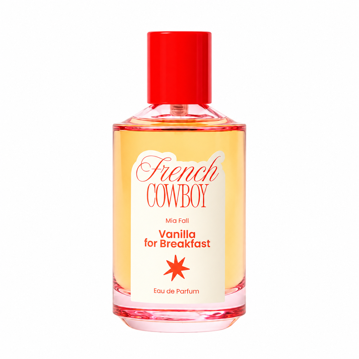 Vanilla for Breakfast de French Cowboy, eau de parfum 100 ml, flacon de face sur fond blanc.