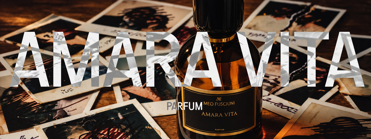 Amara Vita de Meo Fusciuni, parfum, mise en scène du flacon.