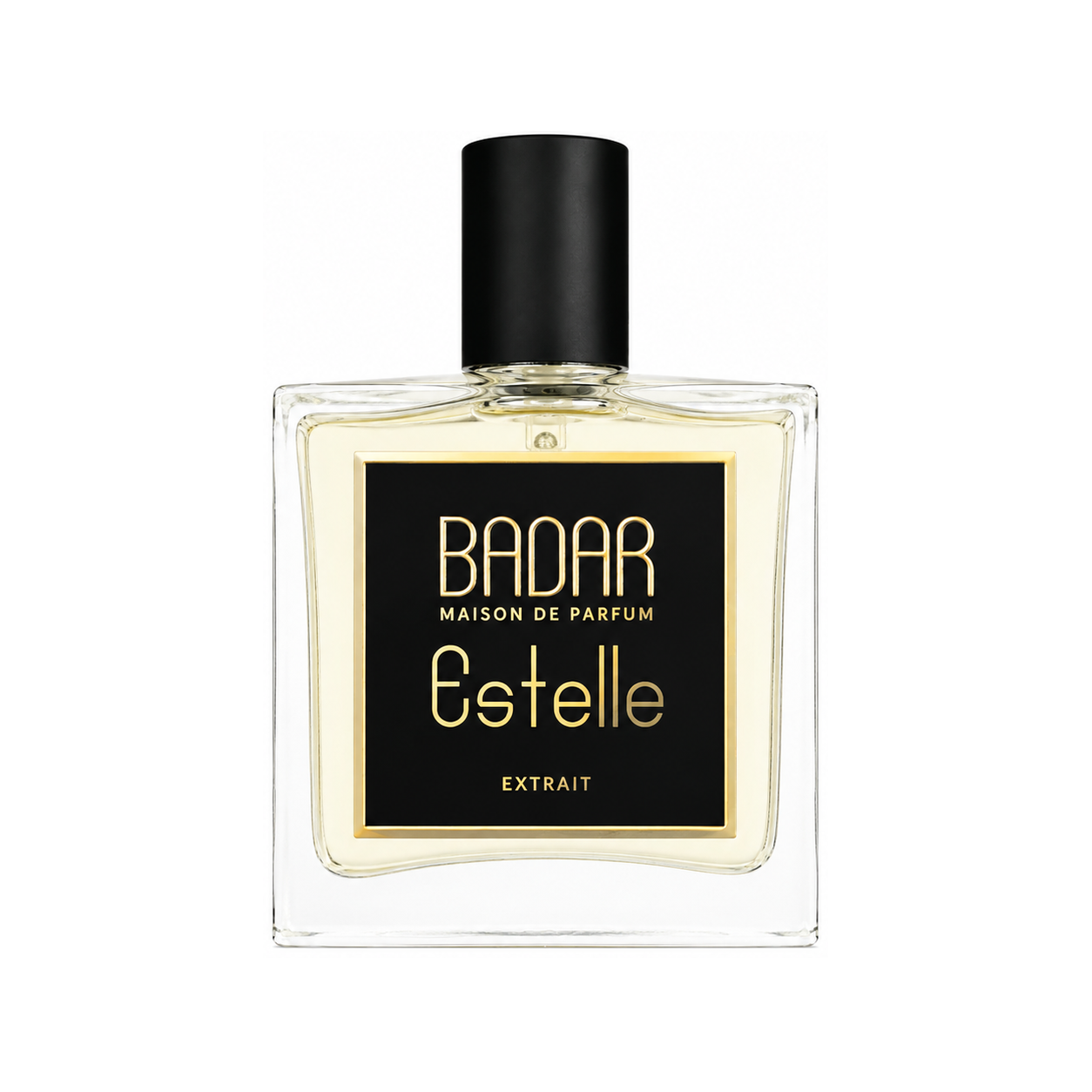 Estelle de Badar, extrait de parfum 50 ml, flacon de face sur fond blanc.