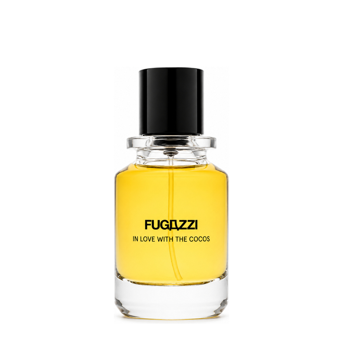 In Love With The Cocos de Fugazzi, extrait de parfum 50 ml, flacon de face sur fond blanc.