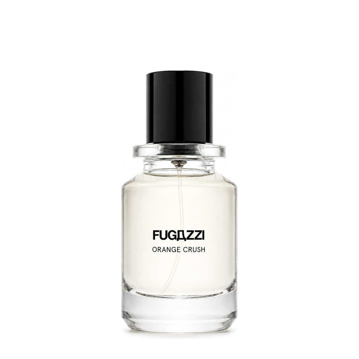 Orange Crush de Fugazzi, extrait de parfum 50 ml, flacon de face sur fond blanc.