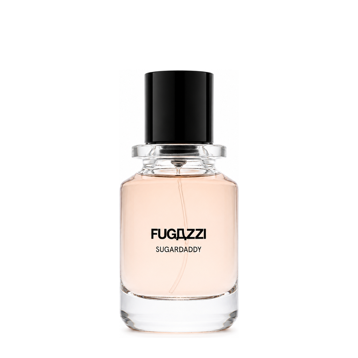 Sugar Daddy de Fugazzi, extrait de parfum 50 ml, flacon de face sur fond blanc.