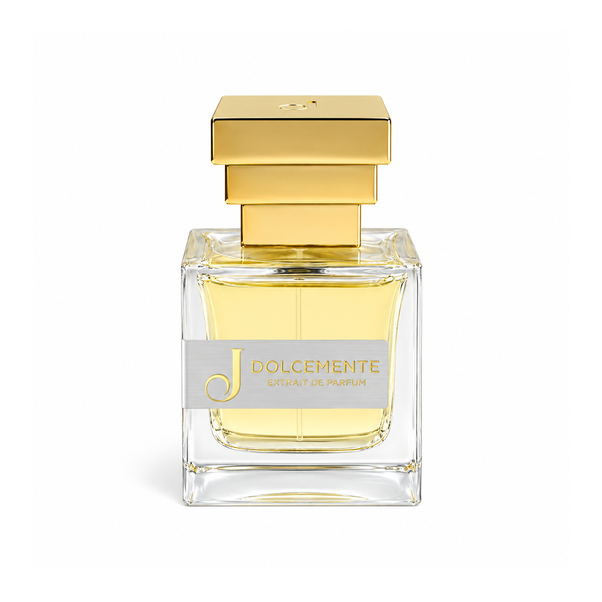 Dolcemente de Jupilò, eau de parfum 50 ml, flacon de face sur fond blanc.