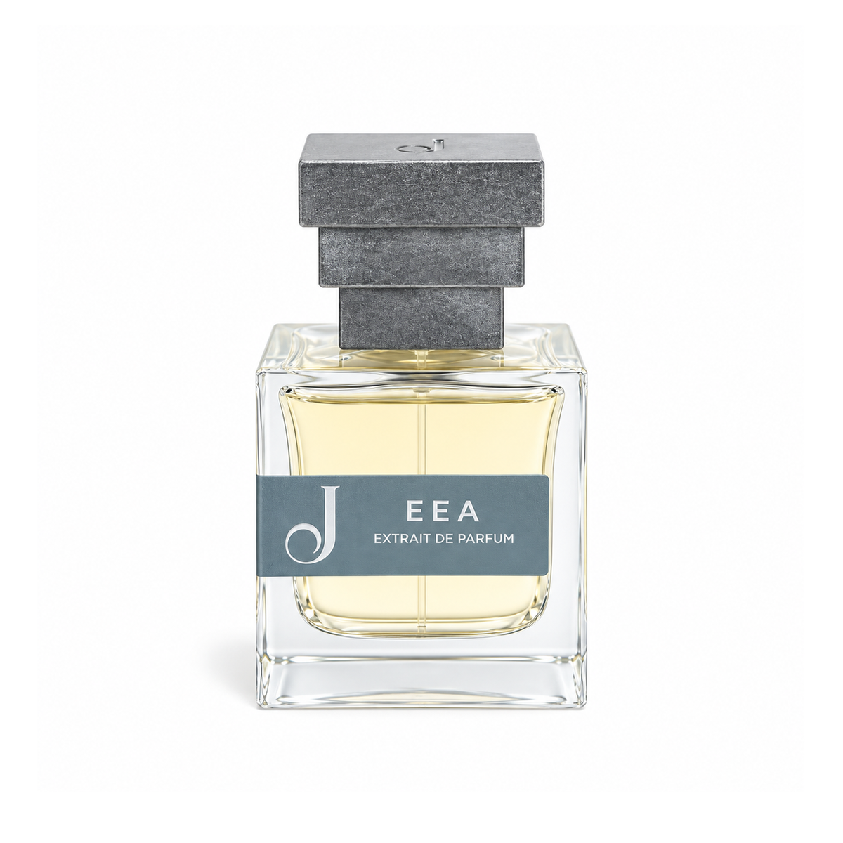 Eea de Jupilò, extrait de parfum 50 ml, flacon de face sur fond blanc.