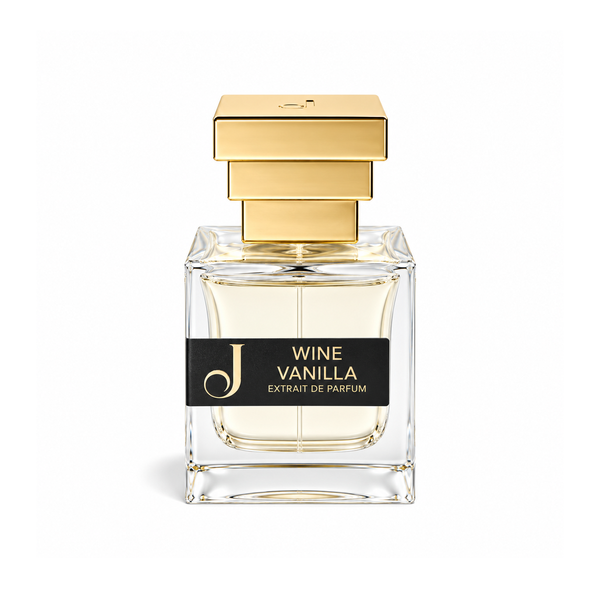 Wine Vanilla de Jupilò, extrait de parfum 50 ml, flacon de face sur fond blanc.