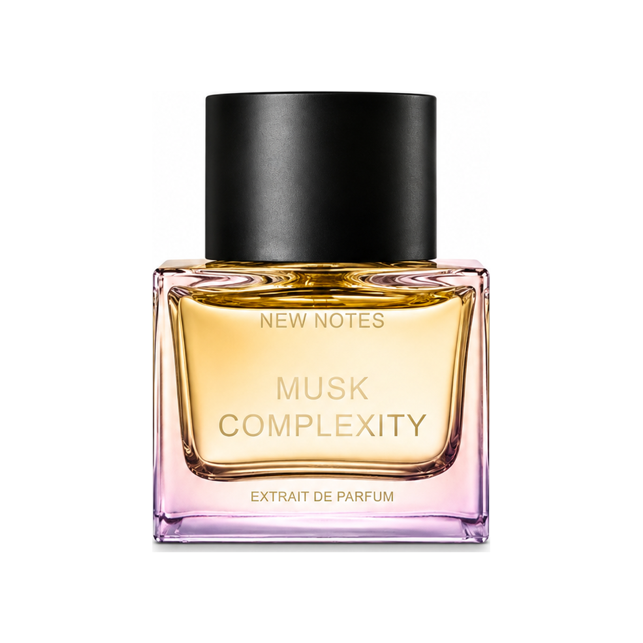 Musk Complexity de New Notes, extrait de parfum 50 ml, flacon de face sur fond blanc.