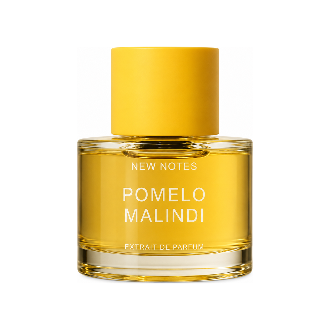 Pomelo Malindi de New Notes, extrait de parfum 60 ml, flacon de face sur fond blanc.