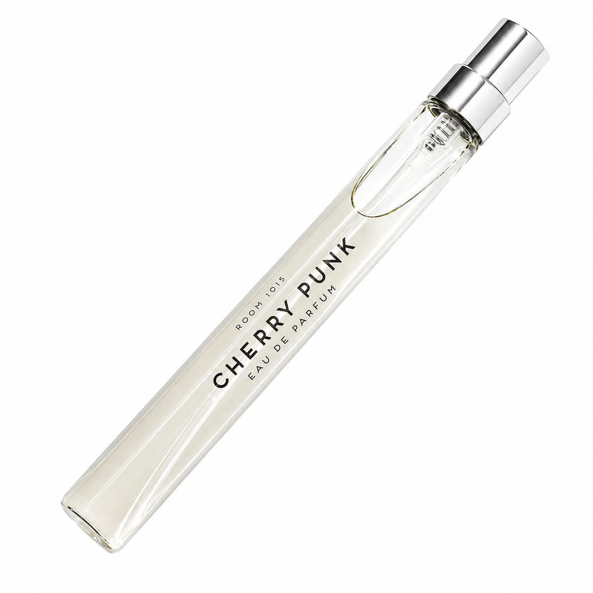 Cherry Punk de ROOM 1015, eau de parfum 10 ml, flacon de face sur fond blanc.