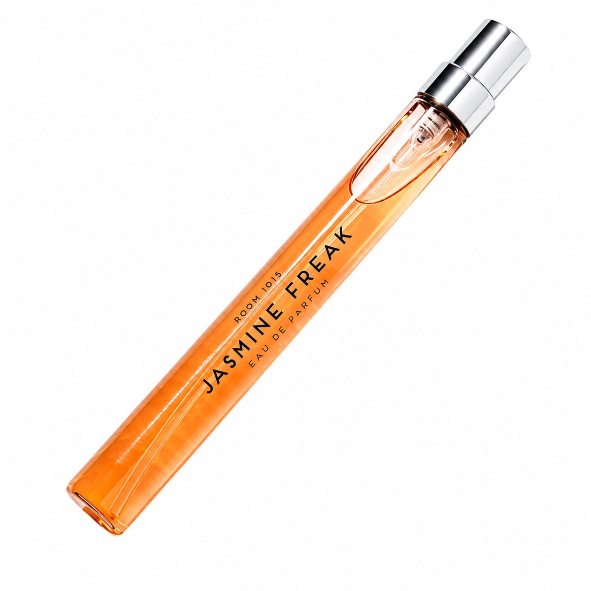 Jasmine Freak de ROOM 1015, eau de parfum 10 ml, flacon de face sur fond blanc.
