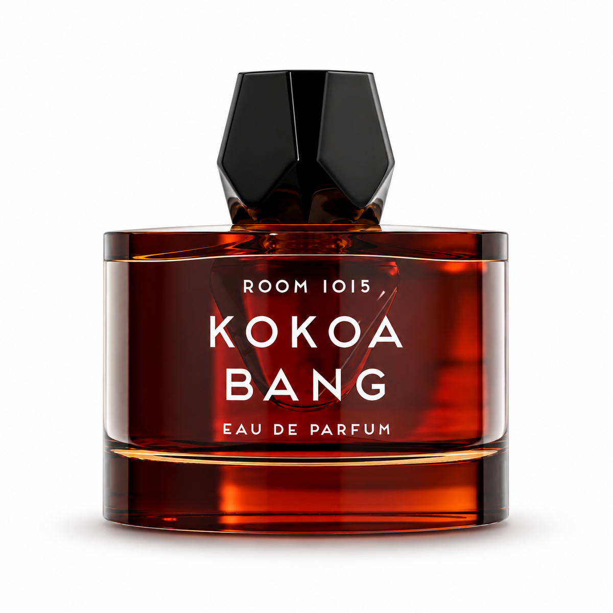 Kokoa Bang de Room 1015, eau de parfum 100 ml, flacon de face sur fond blanc.
