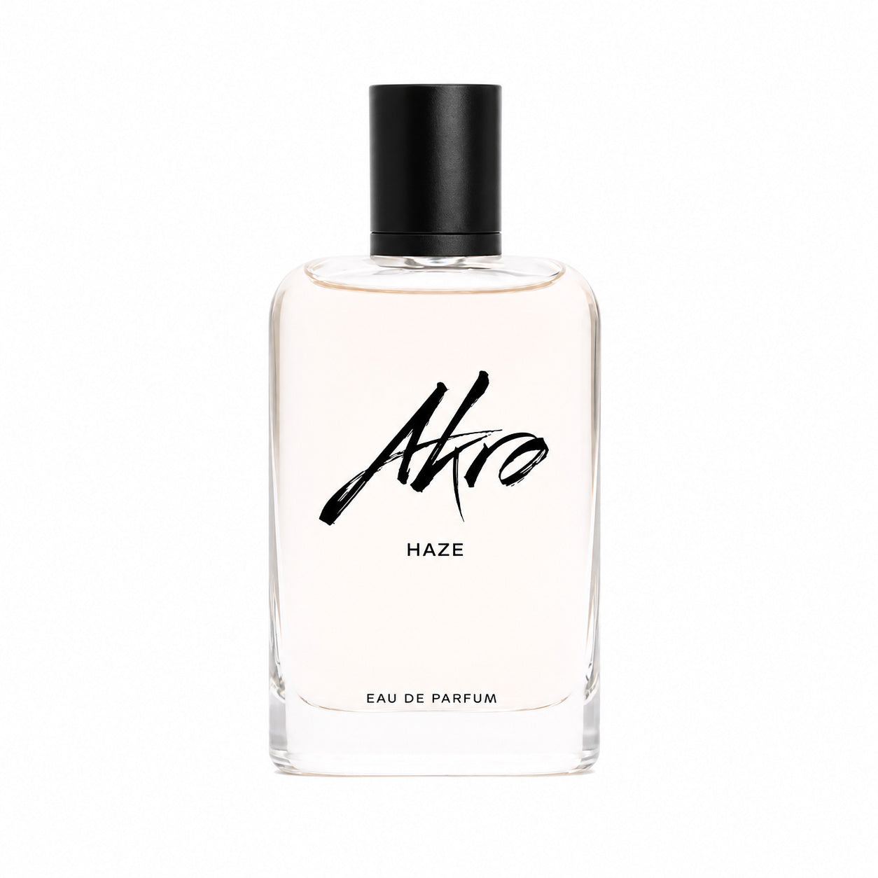 Haze d'Akro, eau de parfum 100 ml, flacon de face sur fond blanc.