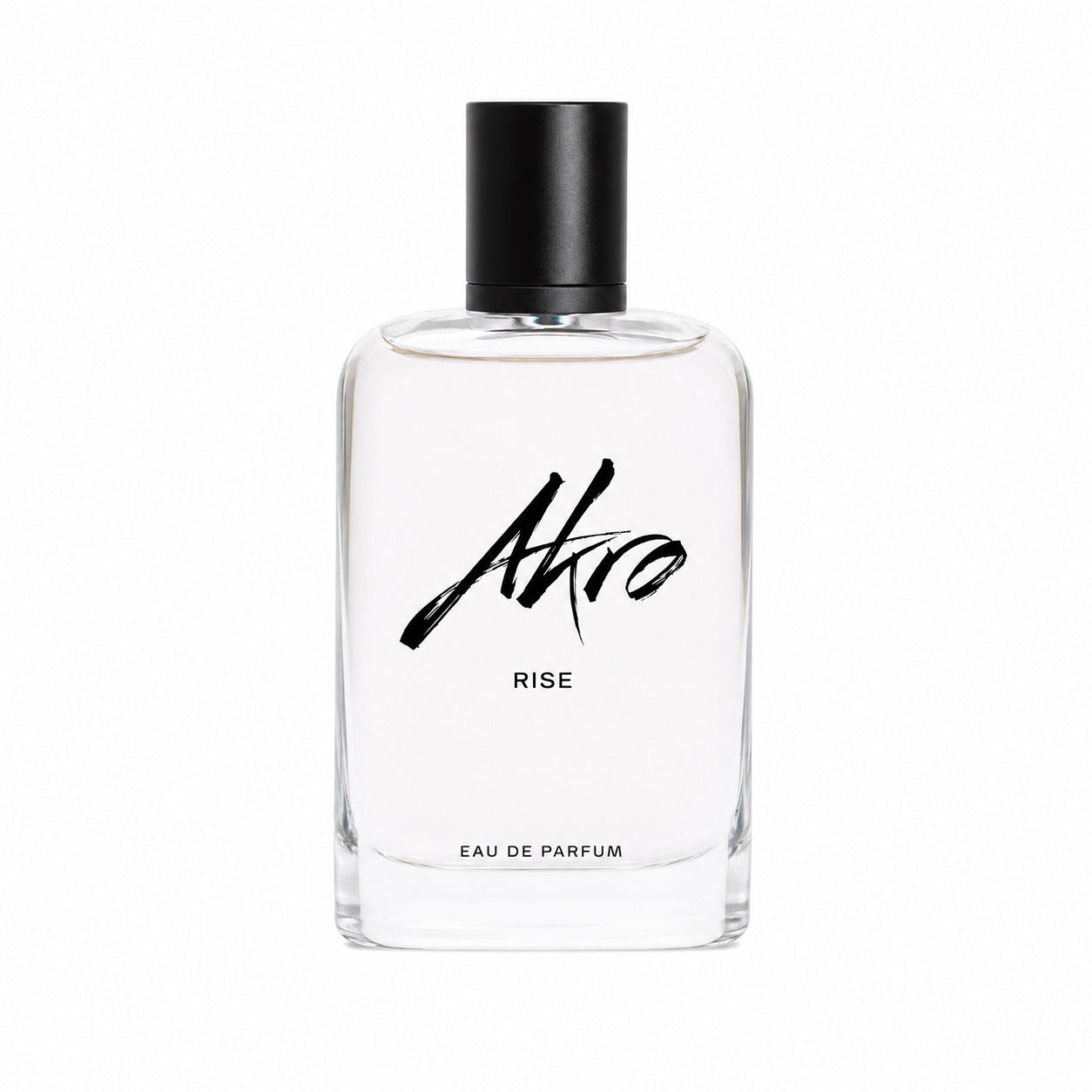 Rise d'Akro, eau de parfum 100 ml, flacon de face sur fond blanc.