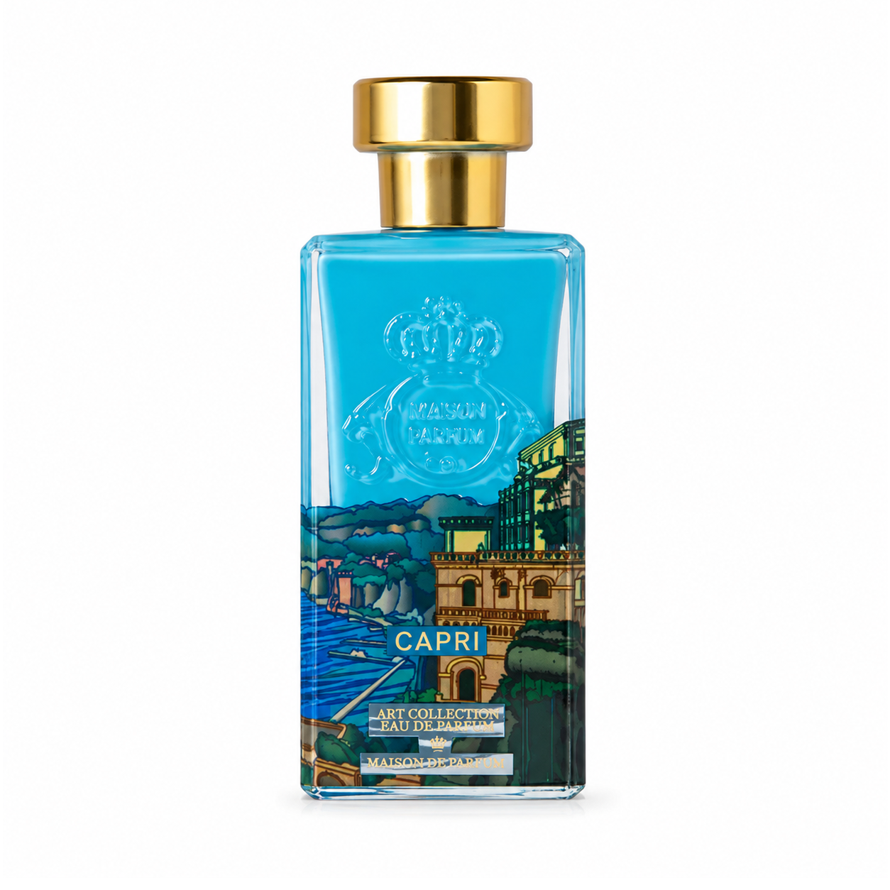 Capri d'Al Jazeera Perfumes, eau de parfum 100 ml, flacon de face sur fond blanc.