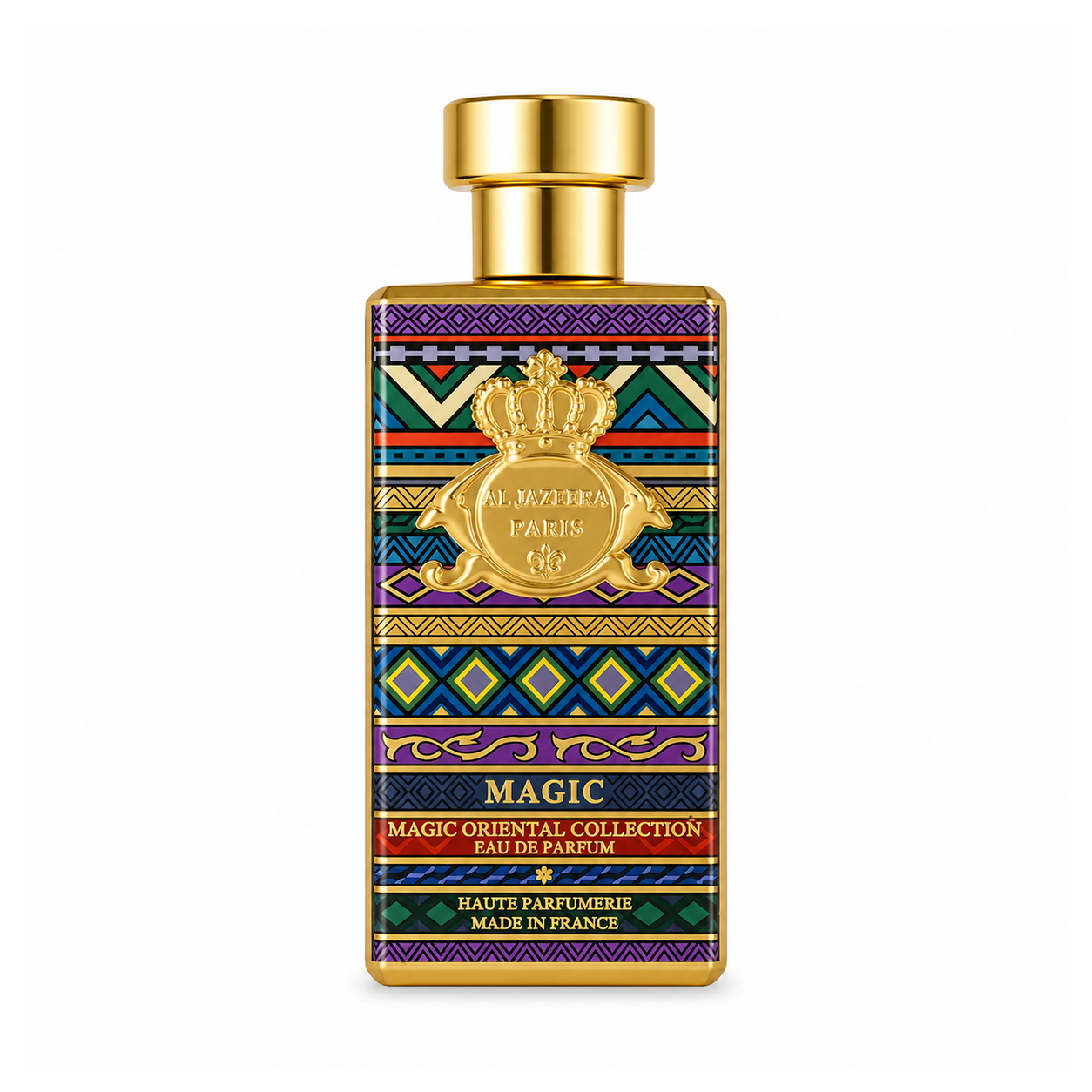 Magic d'Al Jazeera Perfumes, eau de parfum 100 ml, flacon de face sur fond blanc.
