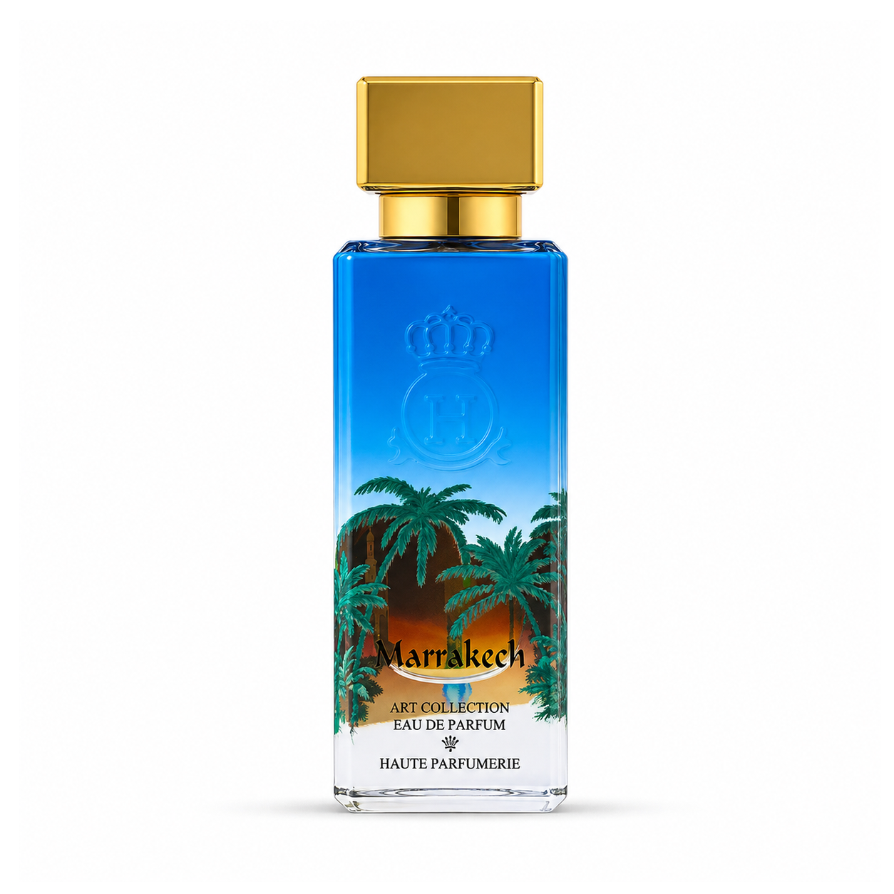 Marrakech d'Al Jazeera Perfumes, eau de parfum 100 ml, flacon de face sur fond blanc.