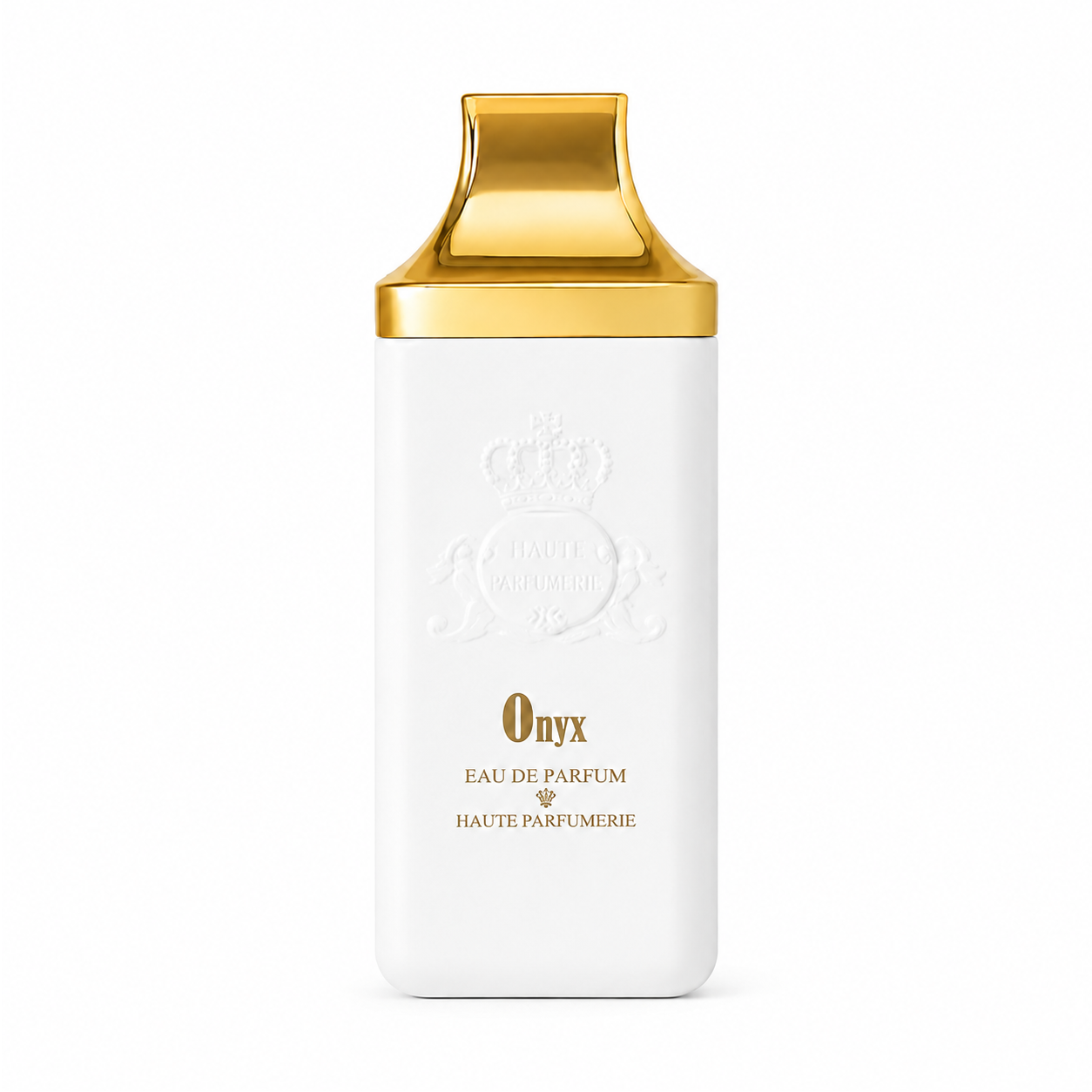 Onyx d'Al Jazeera Perfumes, eau de parfum 100 ml, flacon de face sur fond blanc.