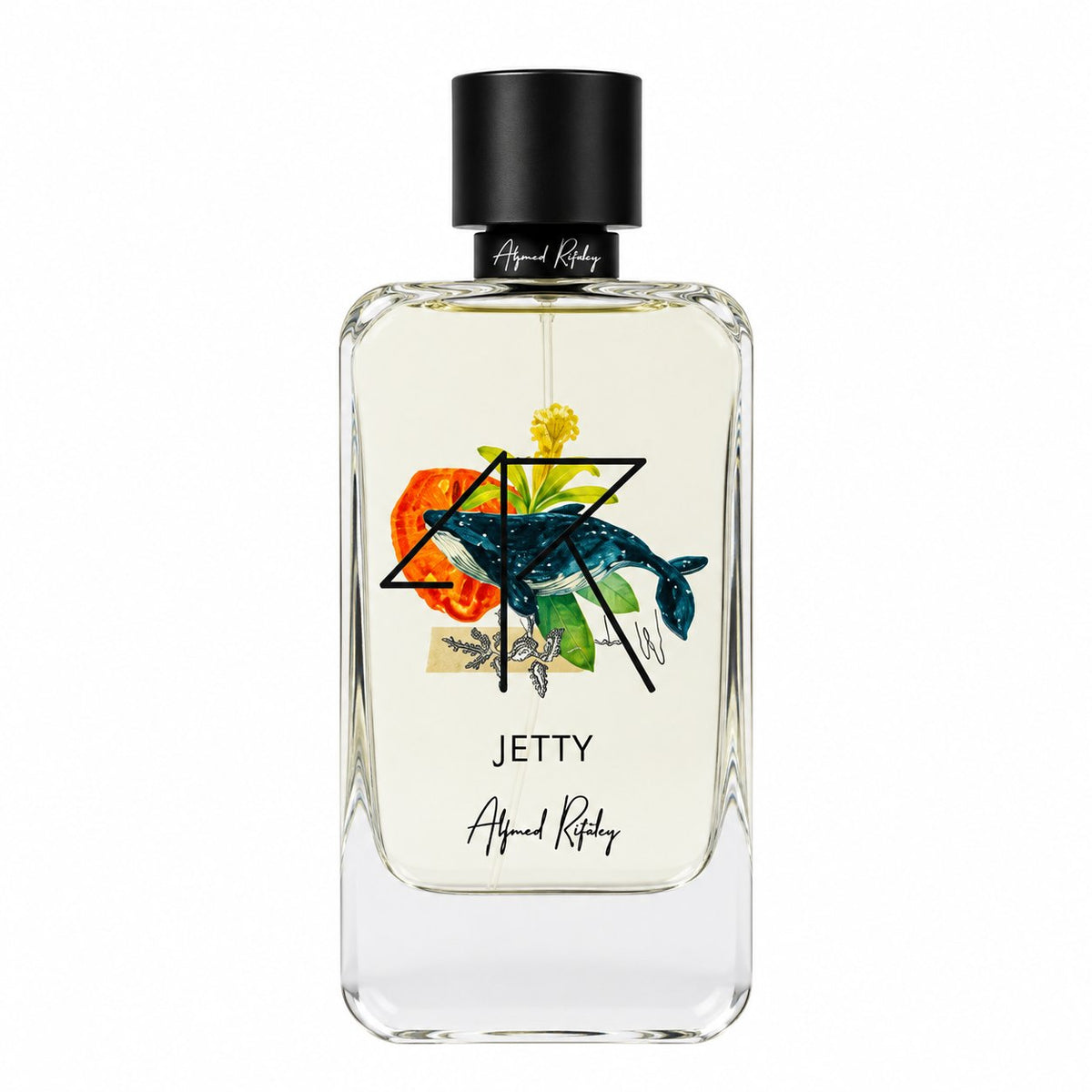 Jetty d'Alfred Ritchy, eau de parfum 100 ml, flacon de face sur fond blanc.