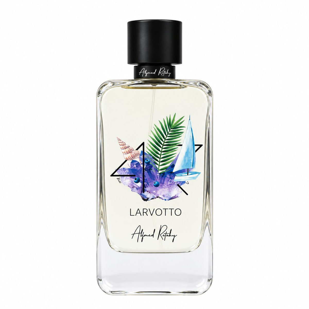 Larvotto d'Alfred Ritchy, eau de parfum 100 ml, flacon de face sur fond blanc.
