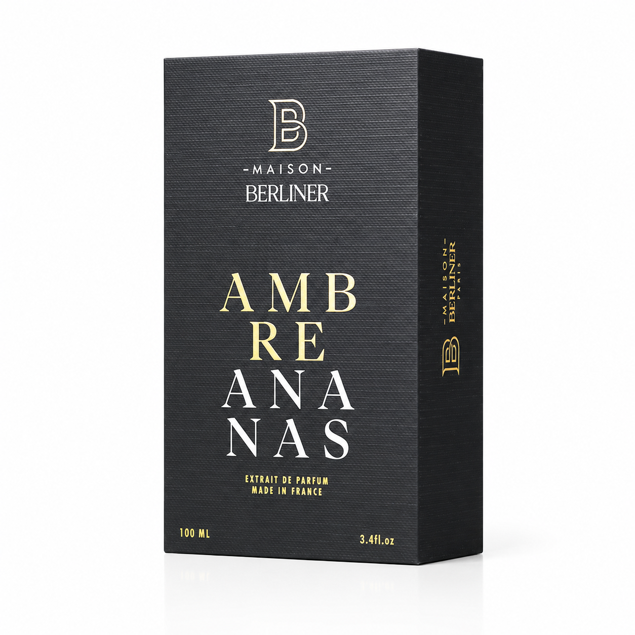 Boîte Ambre ananas Maison Berliner Extrait de Parfum sur fond blanc