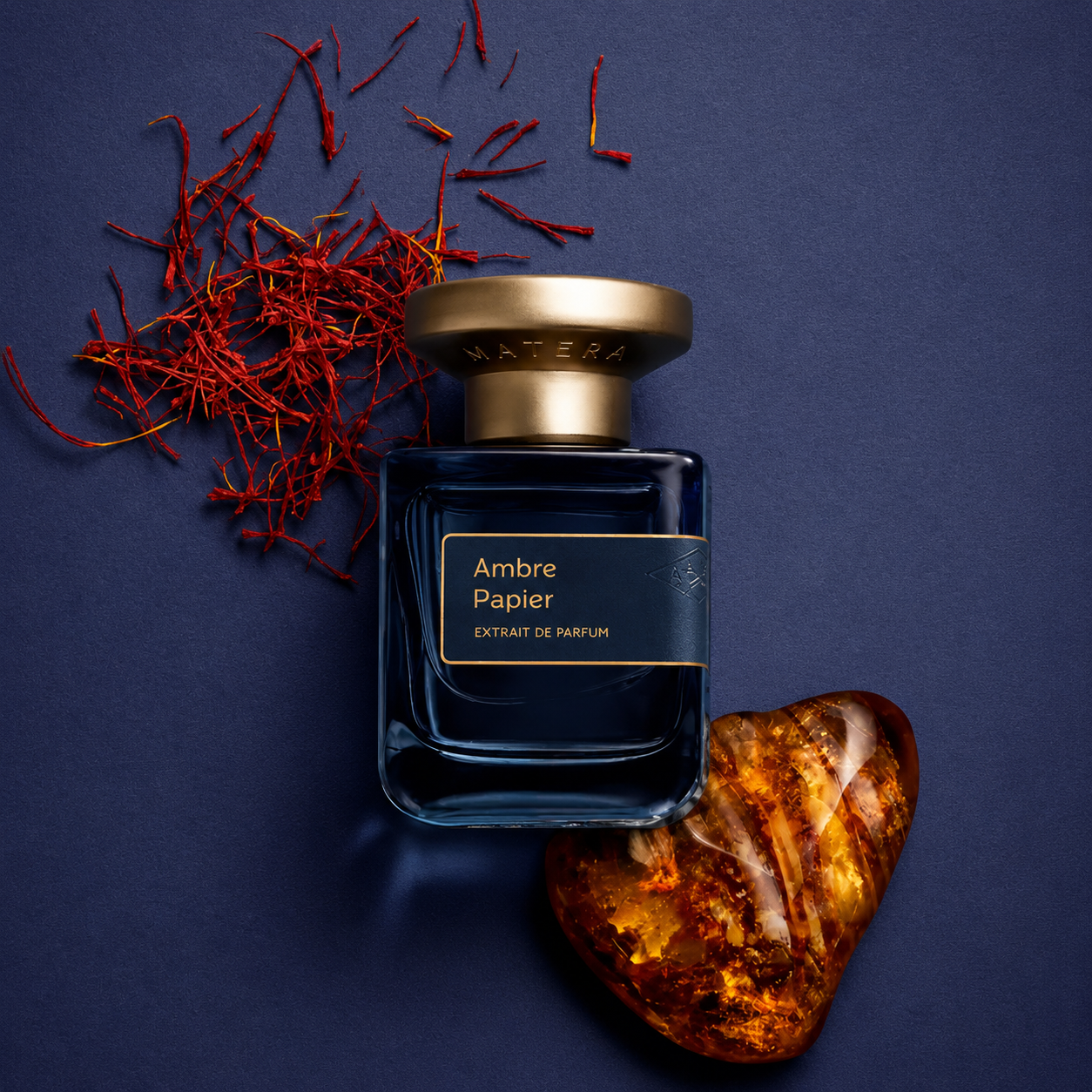 Ambre Papier Extrait de Parfum 50 ml avec ambre et filaments de safran