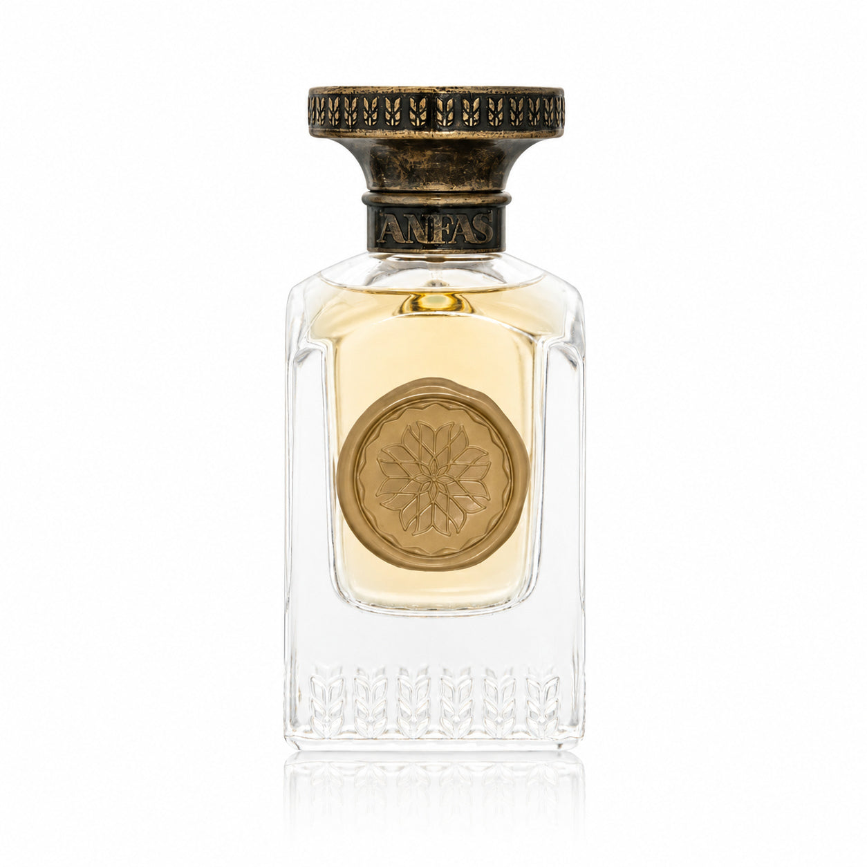 Watan Gold d'Anfas, eau de parfum 75 ml, flacon de face sur fond blanc.