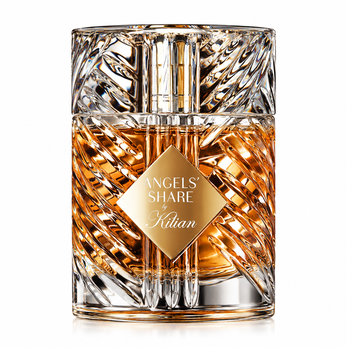 Angels' Share de Kilian, eau de parfum 100 ml, flacon de face sur fond blanc.